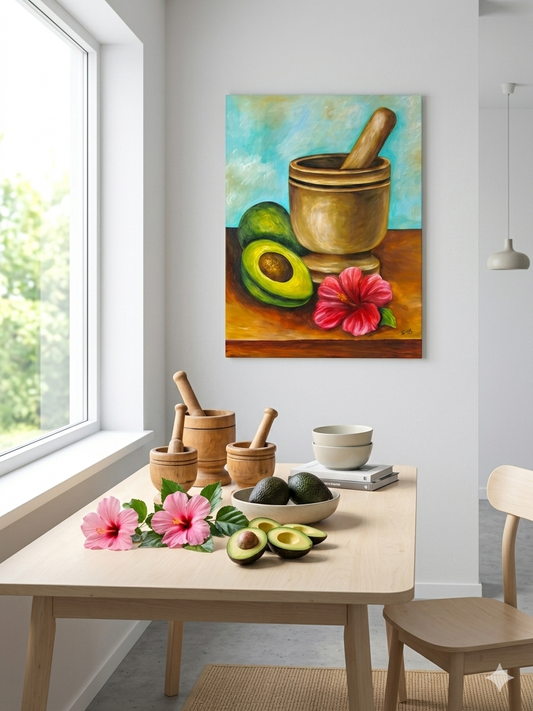 Cocina Criolla | 18" x 24" Acrílico sobre lienzo