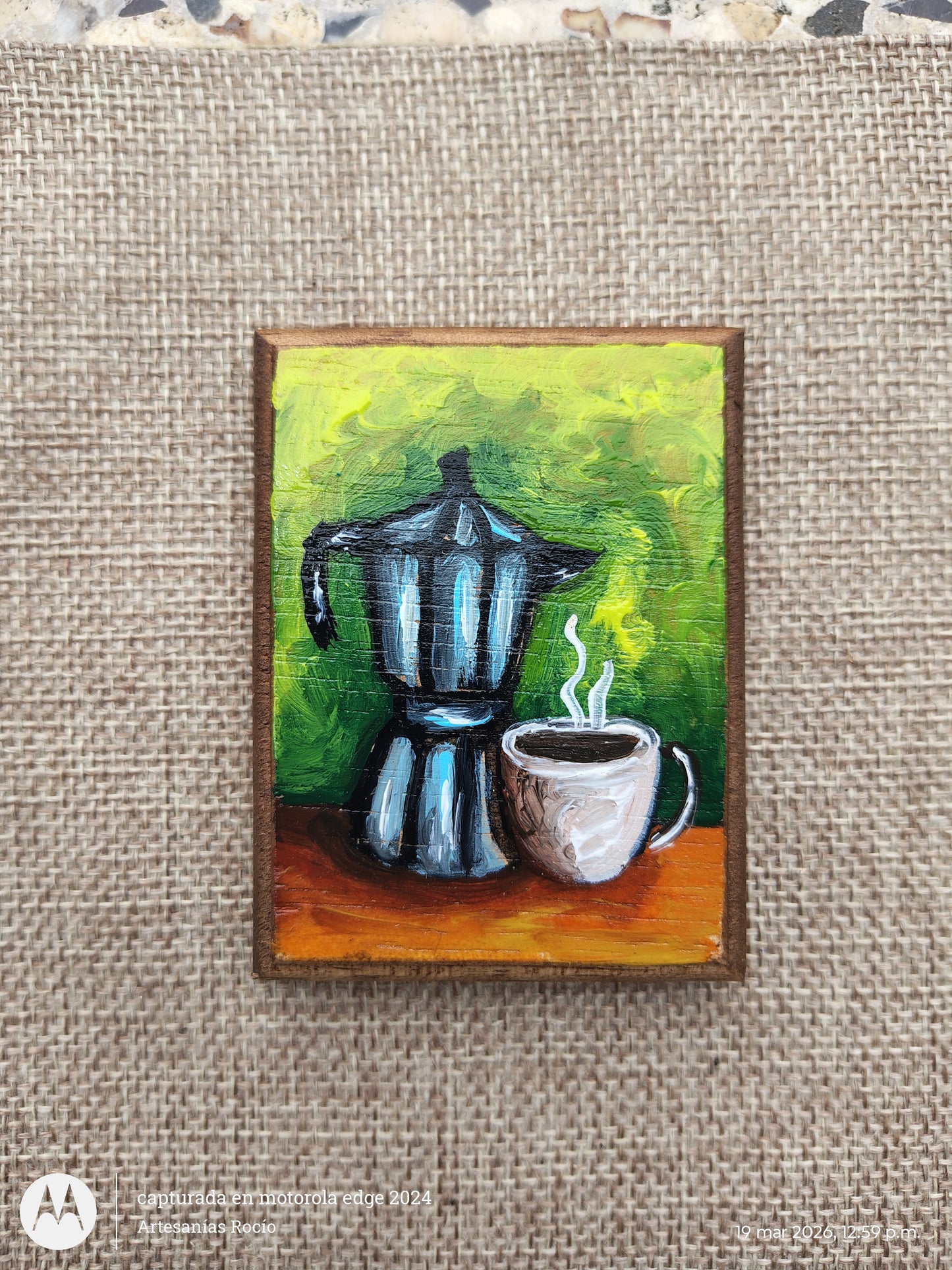 Magneto / pintura sobre madera / Greca Café