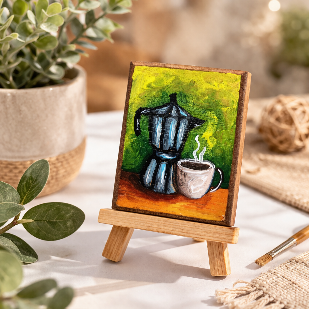 Magneto / pintura sobre madera / Greca Café