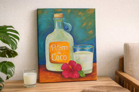 Pintura en Canvas /  Acrílico 18x24 / Coquito