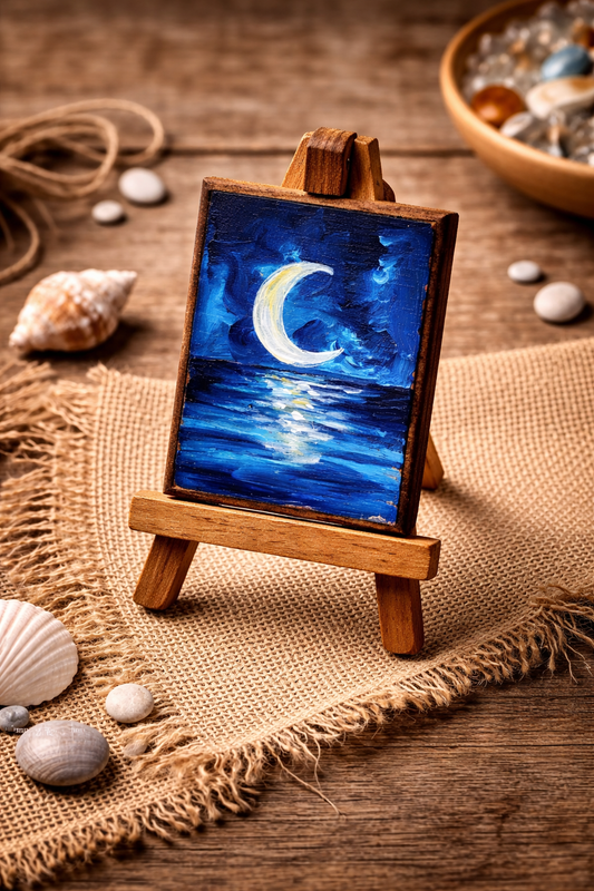 Magneto / pintura sobre madera / Luna